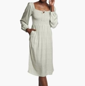 ABLE Joyce Smocked Midi Dress - Sage